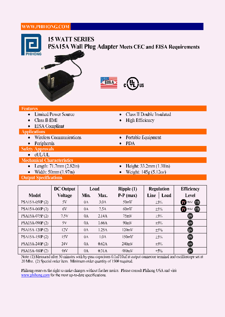 PSA15A-050P_4750738.PDF Datasheet