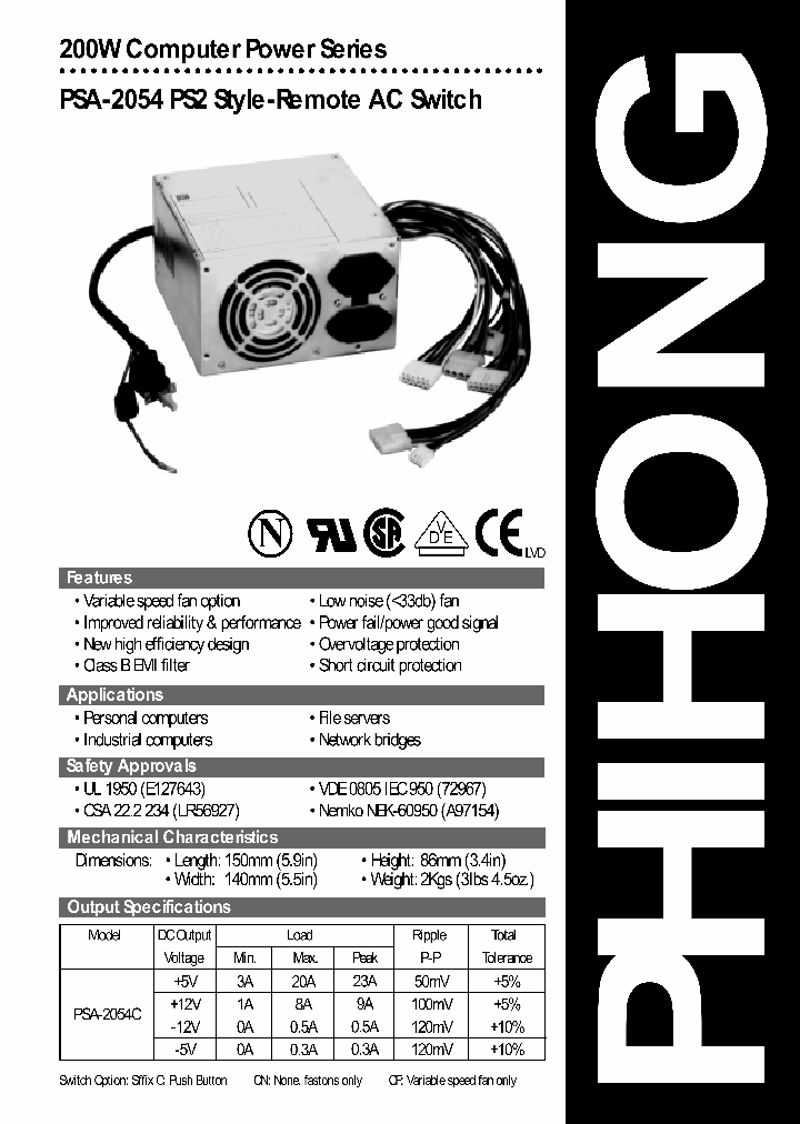 PSA-2054C_4750699.PDF Datasheet