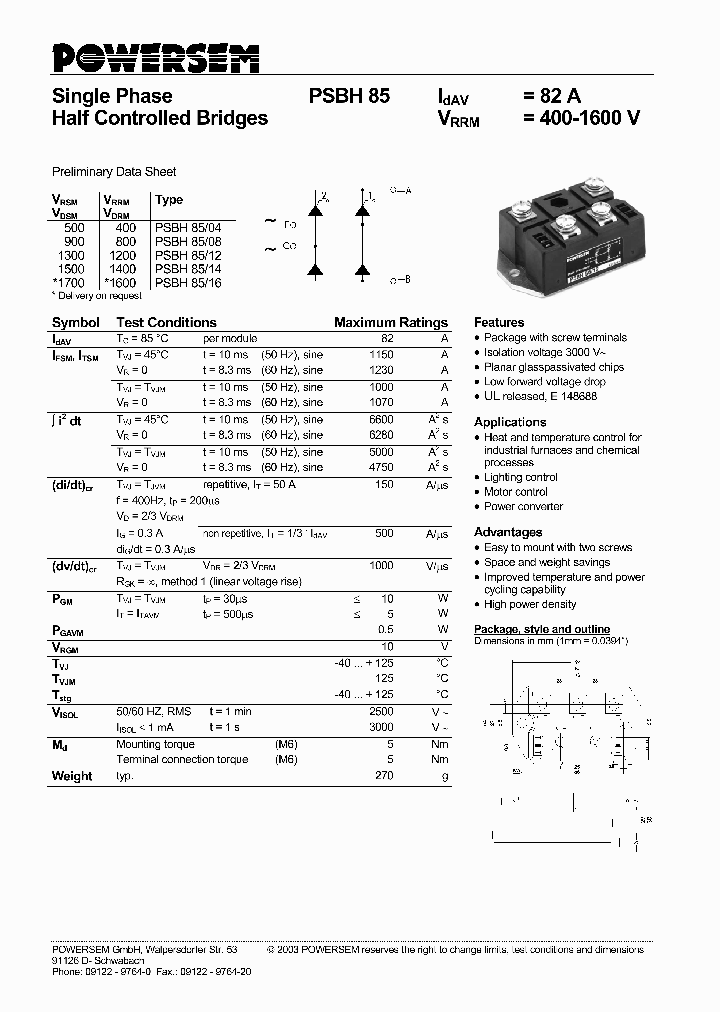PSBH85_4643952.PDF Datasheet