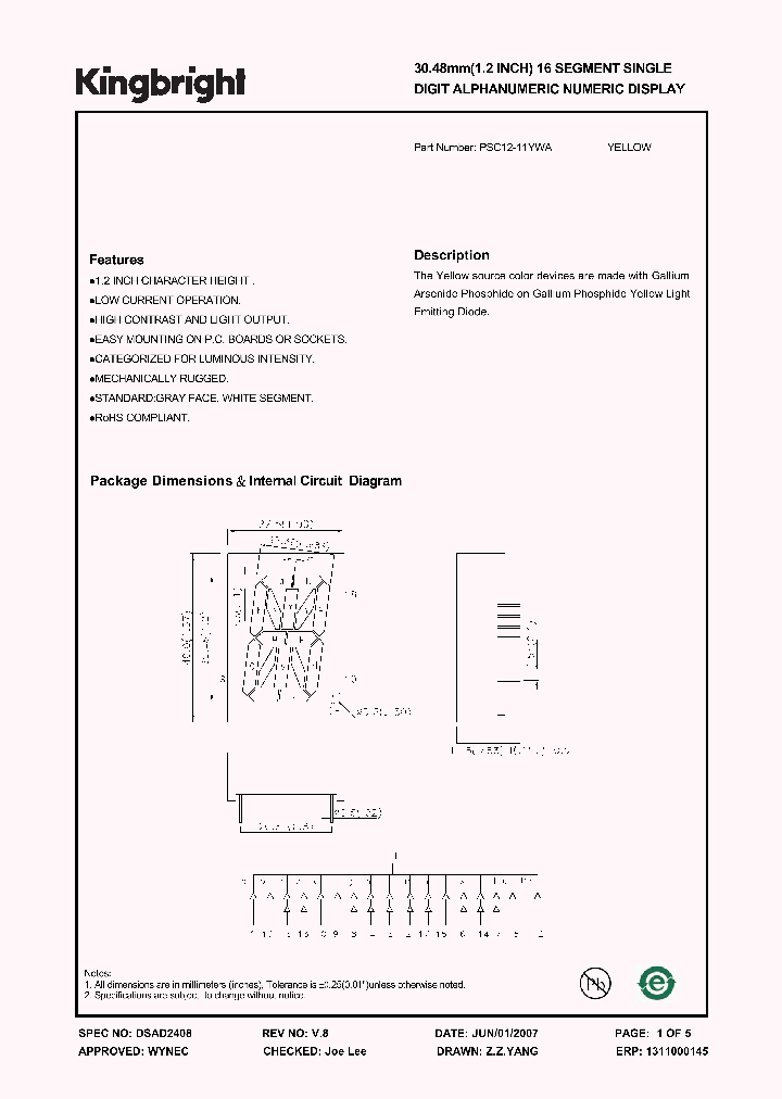 PSC12-11YWA_4250266.PDF Datasheet