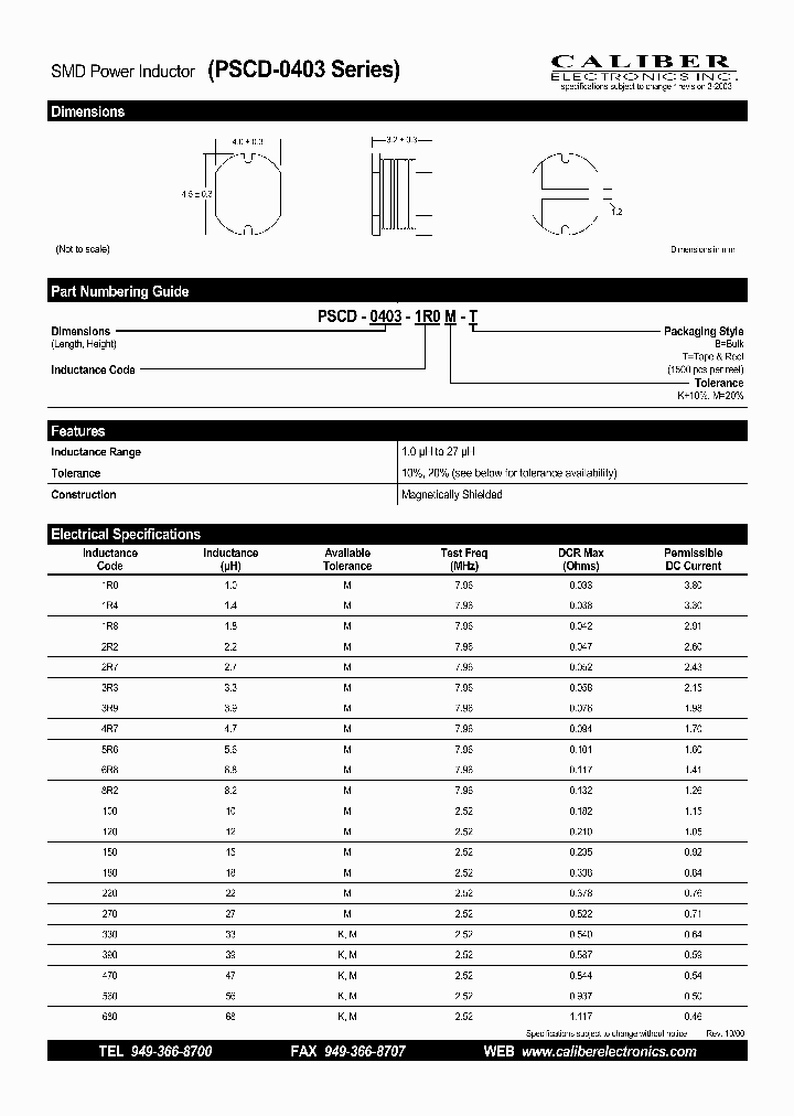 PSCD-0403-150K-B_4560571.PDF Datasheet