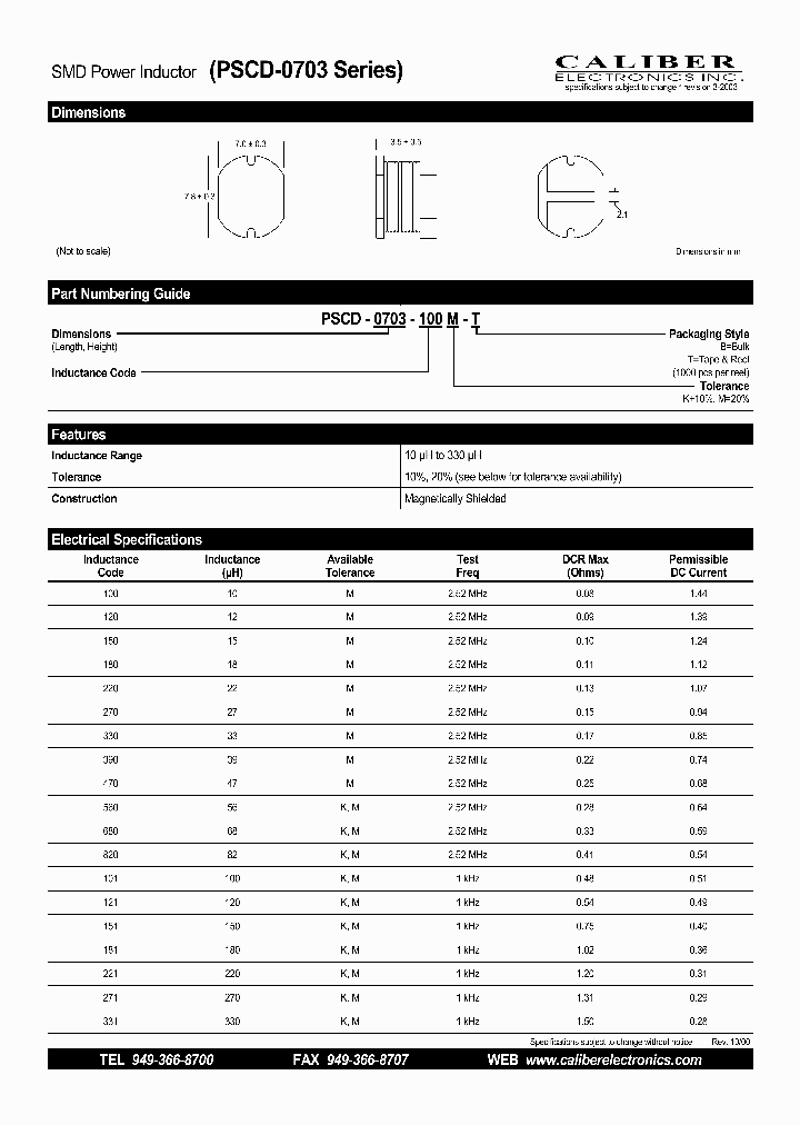 PSCD-0703-101K-B_4208020.PDF Datasheet