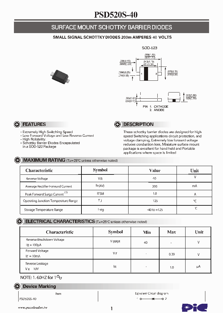 PSD520S-40_4843881.PDF Datasheet