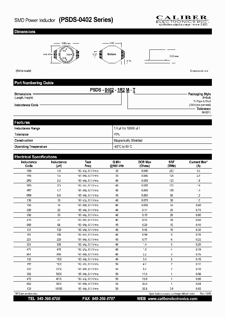 PSDS-0402-100M-B_4878455.PDF Datasheet
