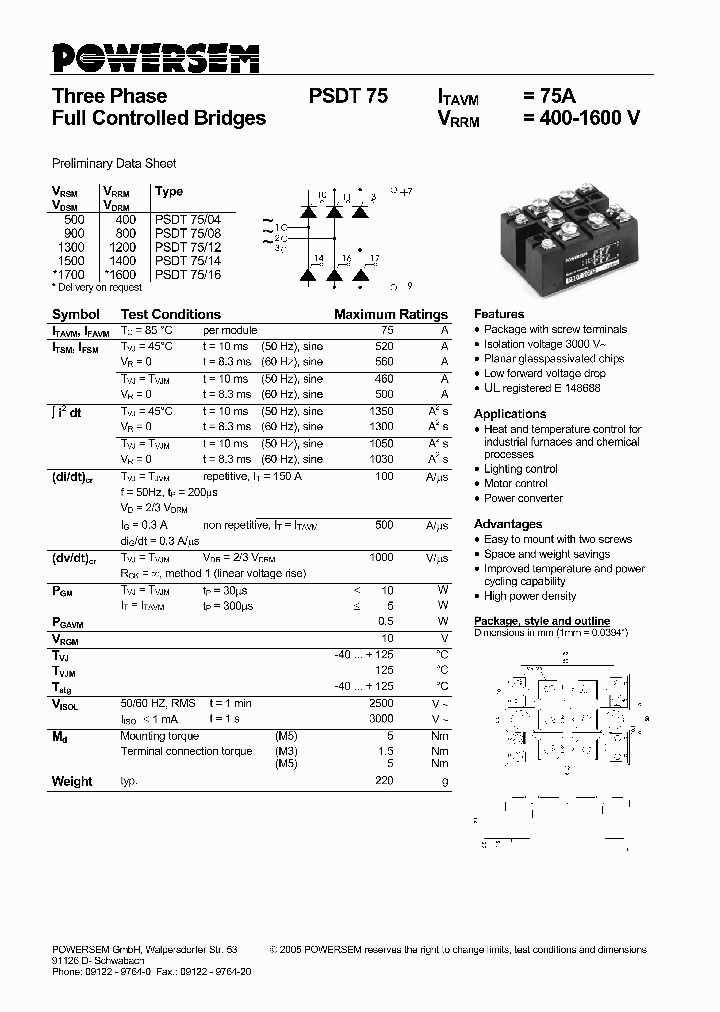 PSDT75_4544027.PDF Datasheet
