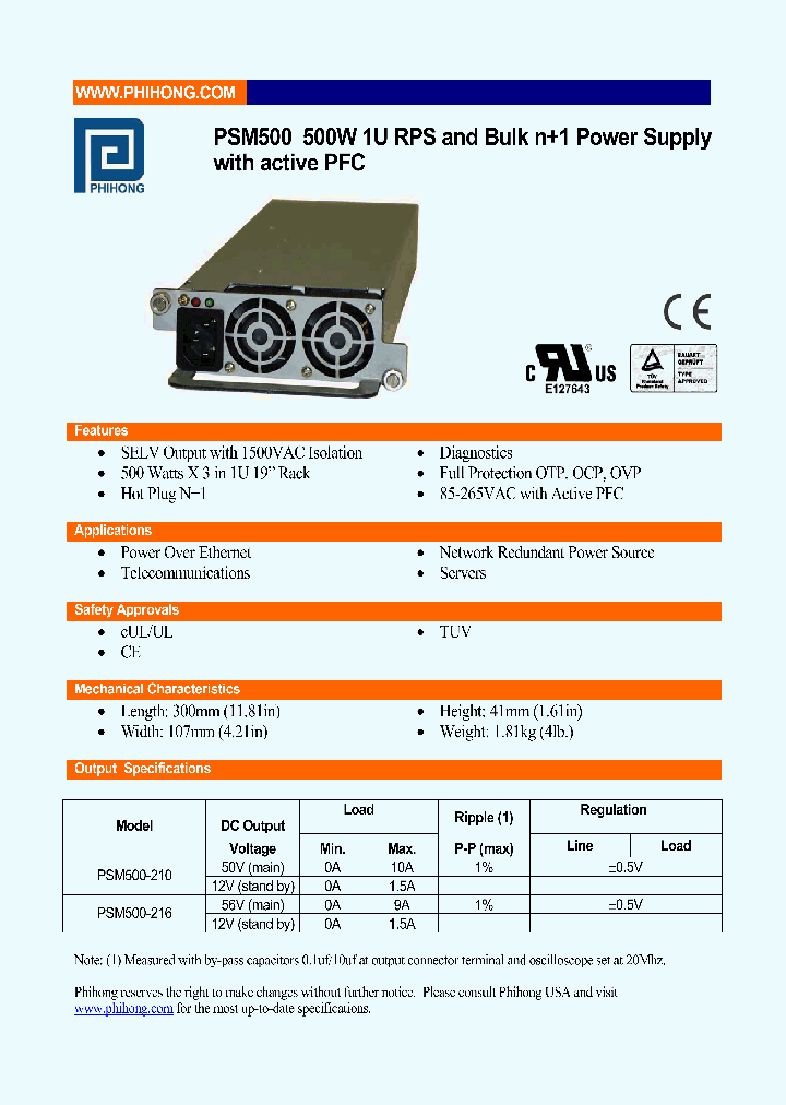 PSM500-210_4752305.PDF Datasheet