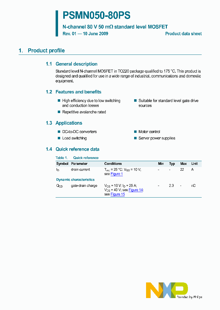 PSMN050-80PS_4599582.PDF Datasheet