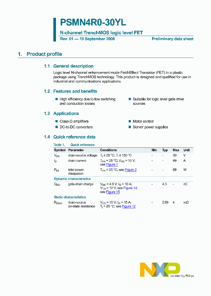PSMN4R0-30YL_4329655.PDF Datasheet