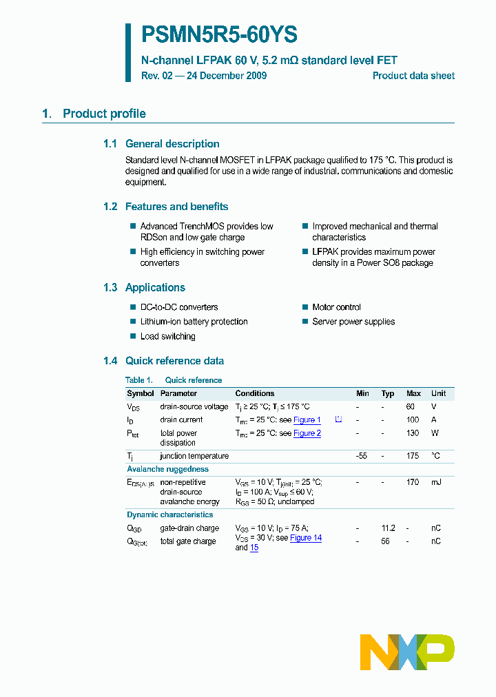PSMN5R5-60YS_4670874.PDF Datasheet