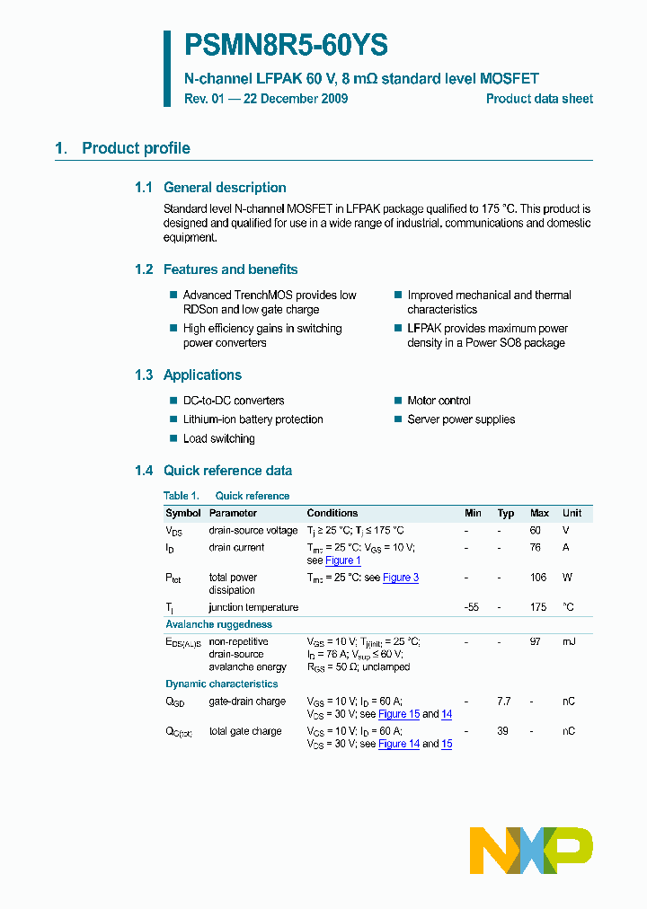 PSMN8R5-60YS_4681941.PDF Datasheet