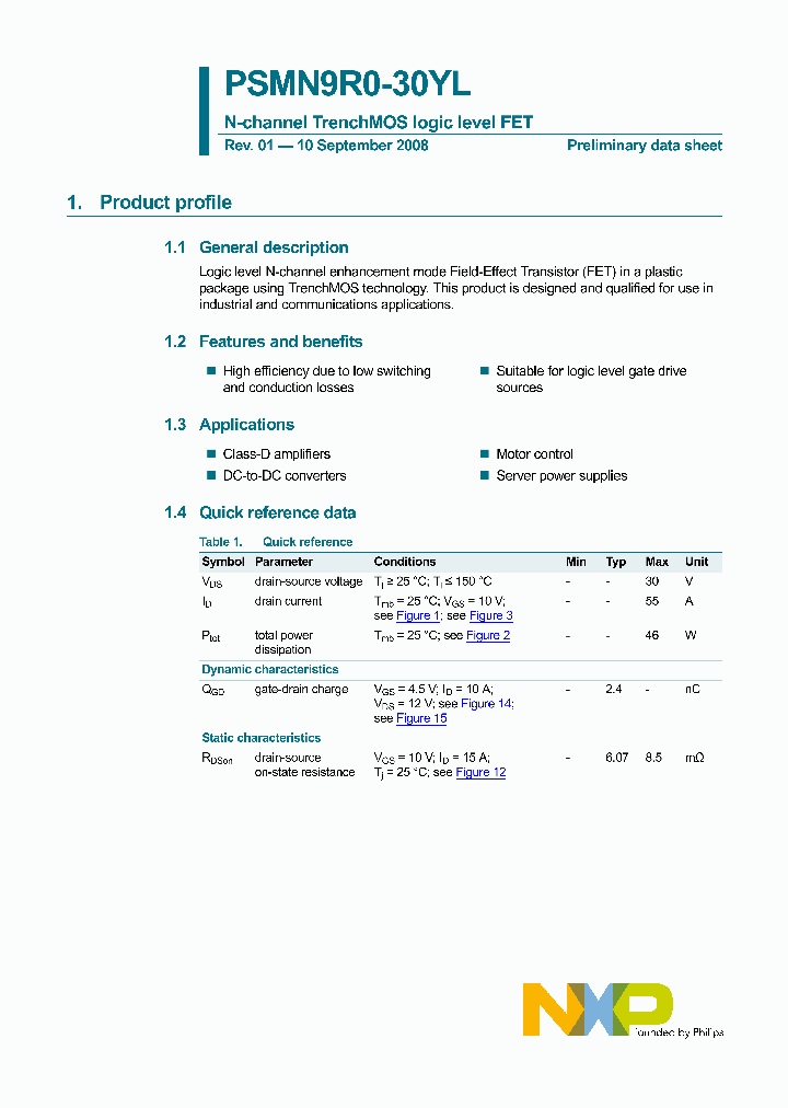 PSMN9R0-30YL_4265307.PDF Datasheet