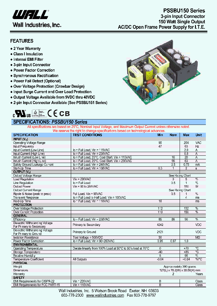 PSSBU150_4230159.PDF Datasheet
