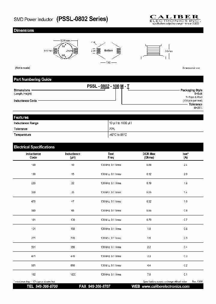 PSSL-0802-220M-B_4490770.PDF Datasheet