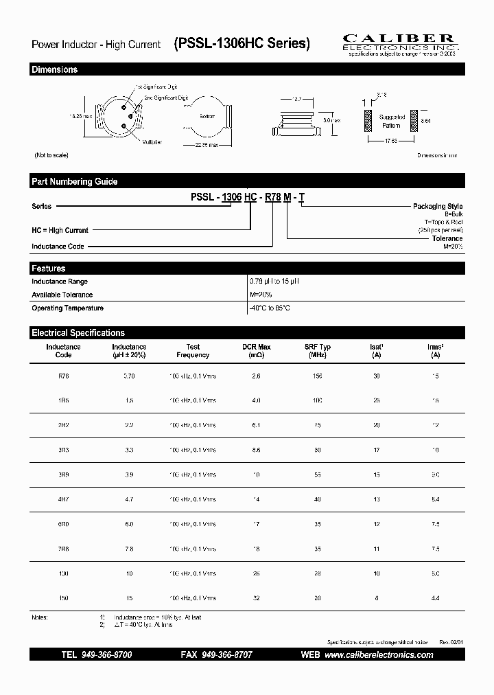 PSSL-1306HC-1R5M-B_4810274.PDF Datasheet