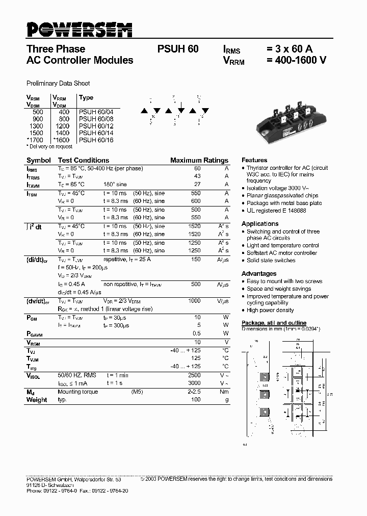 PSUH60_4546945.PDF Datasheet