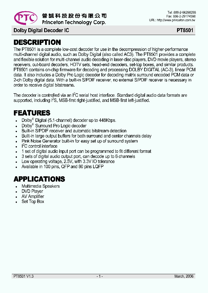 PT8501-80LQ_4879115.PDF Datasheet
