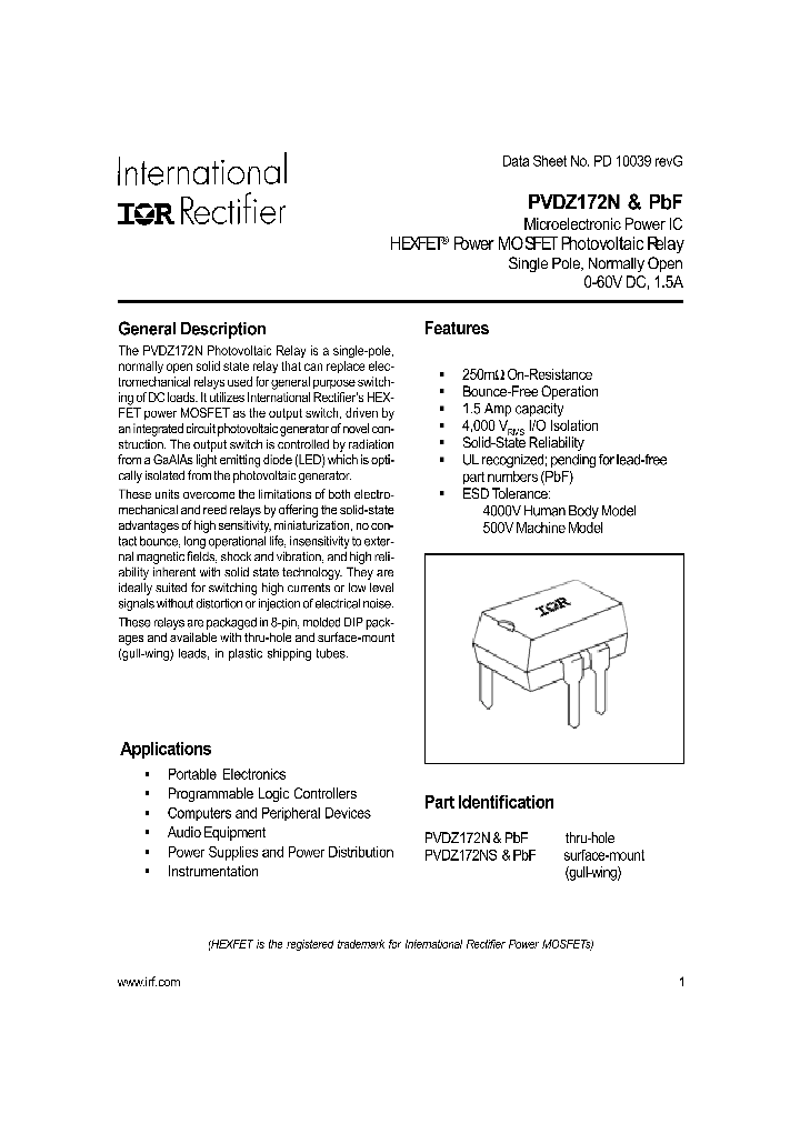 PVDZ172NPBF_4343121.PDF Datasheet