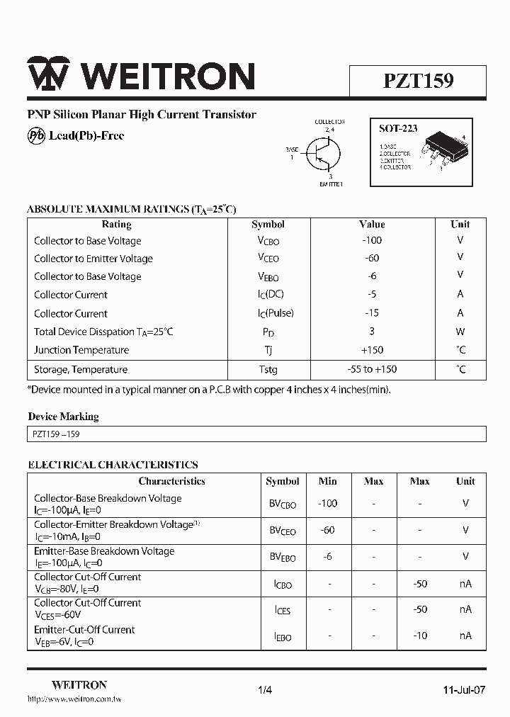 PZT159_4635981.PDF Datasheet