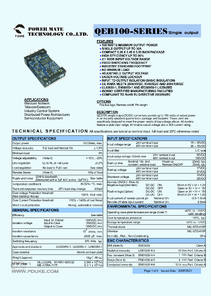 QEB100-24S05_4597742.PDF Datasheet