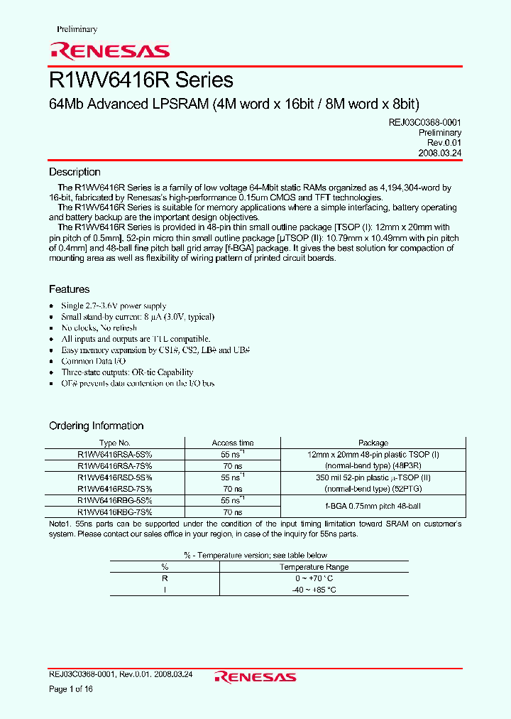 R1WV6416RSD-5SI_4261358.PDF Datasheet