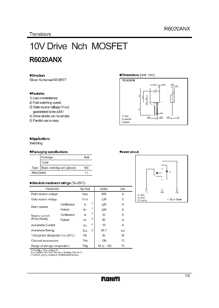 R6020ANX_4872341.PDF Datasheet