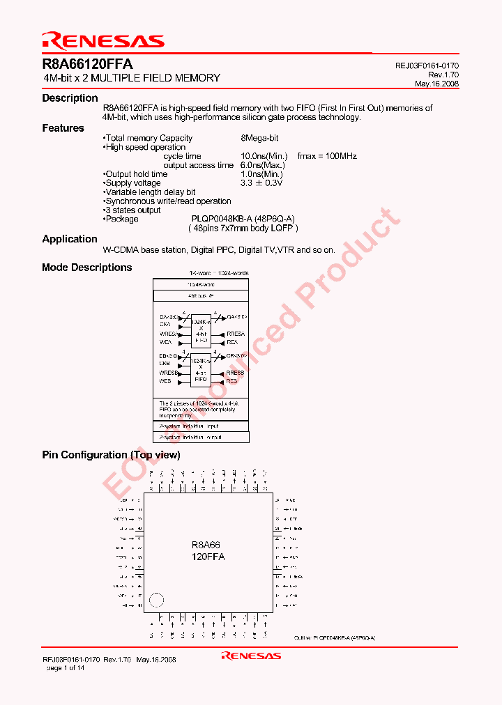 R8A66120FFA_4286257.PDF Datasheet