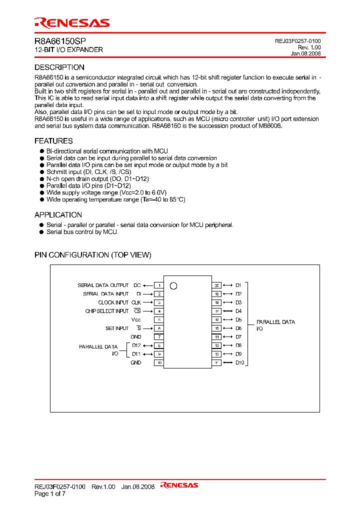R8A66150SP_4243444.PDF Datasheet