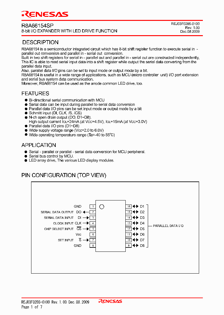 R8A66154SP_4519658.PDF Datasheet