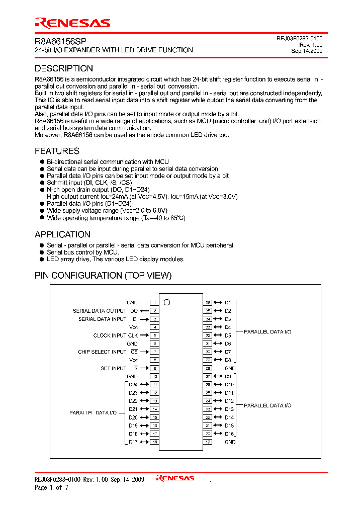 R8A66156SP_4519660.PDF Datasheet