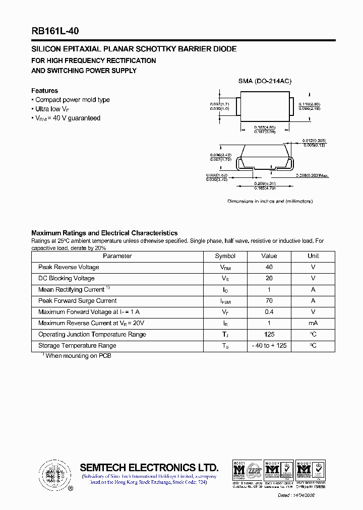 RB161L-40_4433190.PDF Datasheet