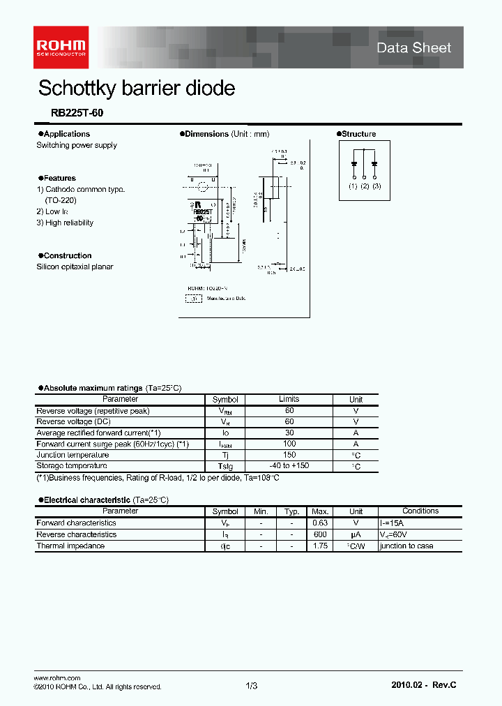 RB225T-60_4660032.PDF Datasheet