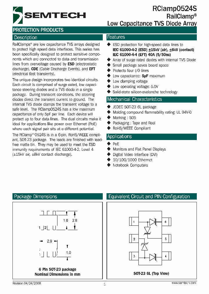 RCLAMP0524STCT_4694014.PDF Datasheet