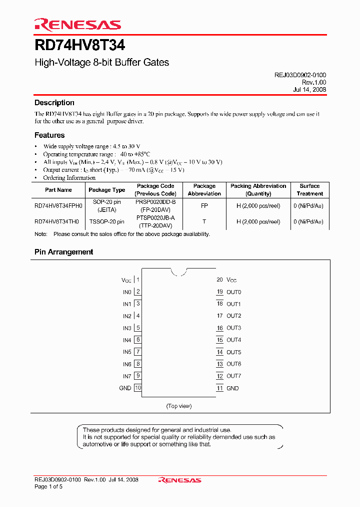 RD74HV8T34_4237735.PDF Datasheet