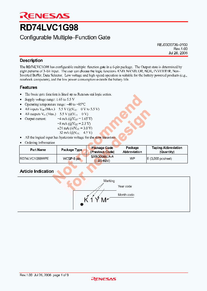 RD74LVC1G98WPE_4586611.PDF Datasheet