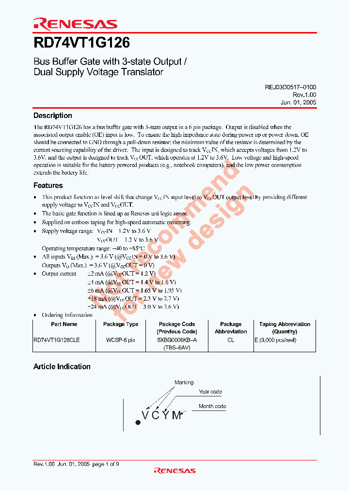 RD74VT1G126_4351796.PDF Datasheet