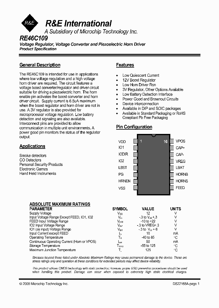 RE46C109_4485213.PDF Datasheet