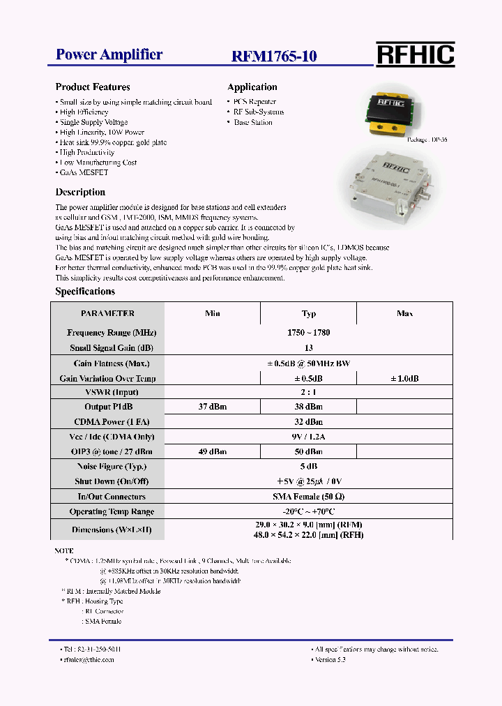RFM1765-10_4533129.PDF Datasheet