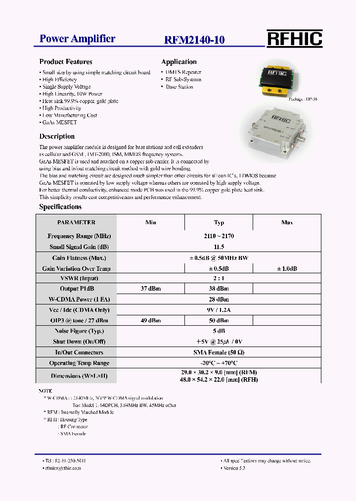 RFM2140-10_4572617.PDF Datasheet