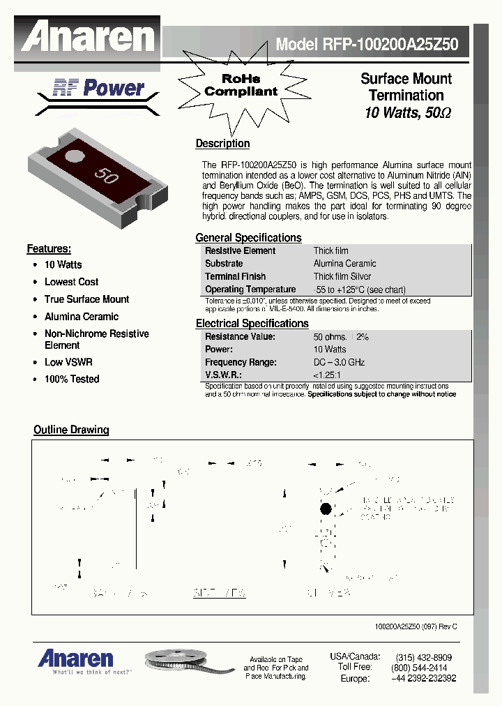 RFP-100200A25Z50_4174621.PDF Datasheet
