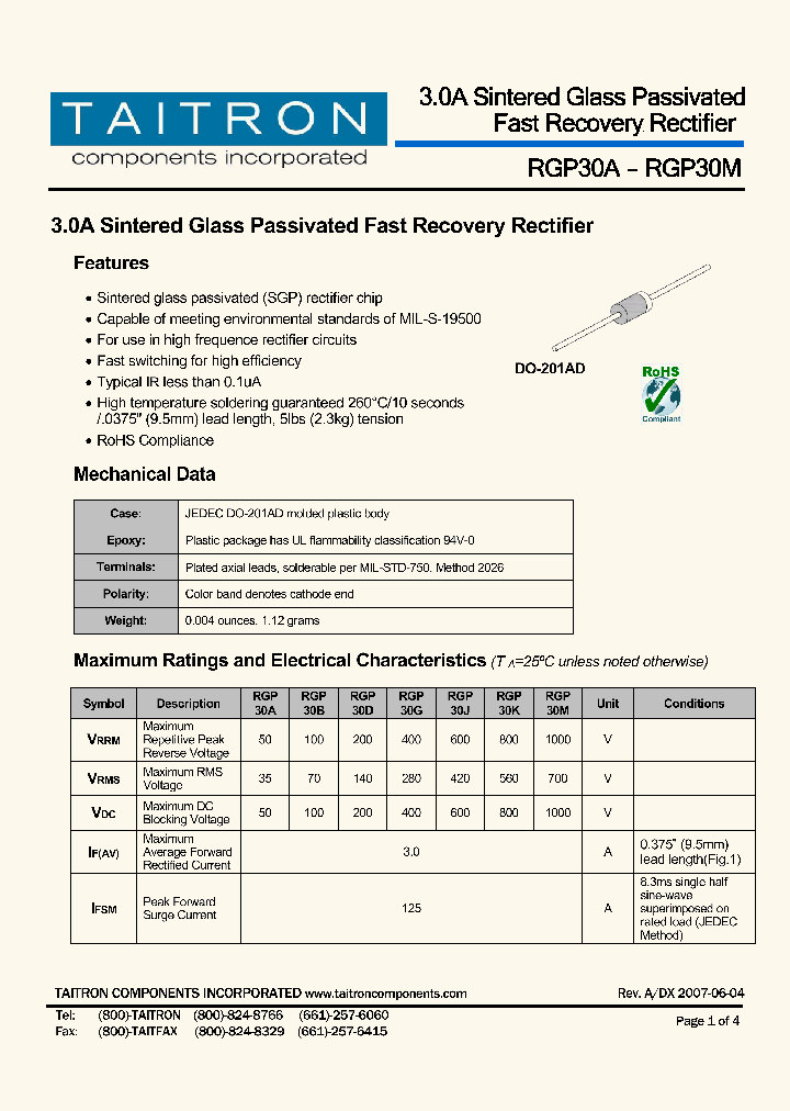 RGP30J_4245379.PDF Datasheet