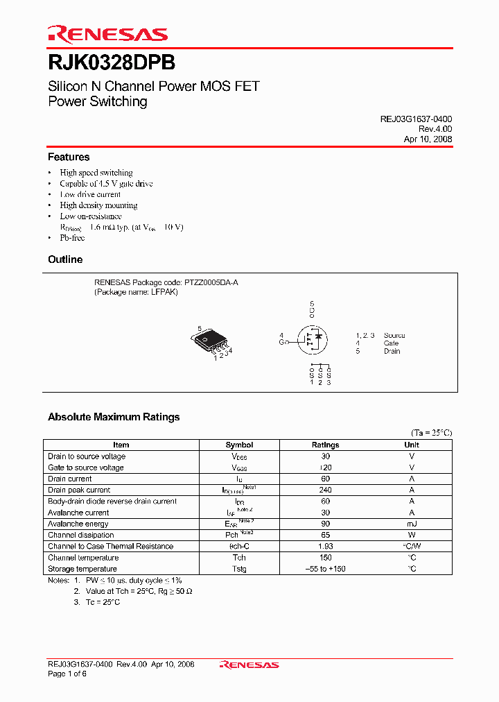 RJK0328DPB_4240960.PDF Datasheet