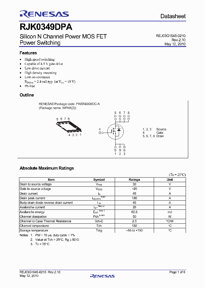 RJK0349DPA10_4903507.PDF Datasheet