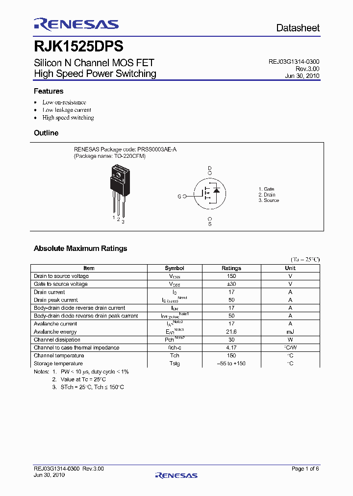 RJK1525DPS-00-T2_4862916.PDF Datasheet