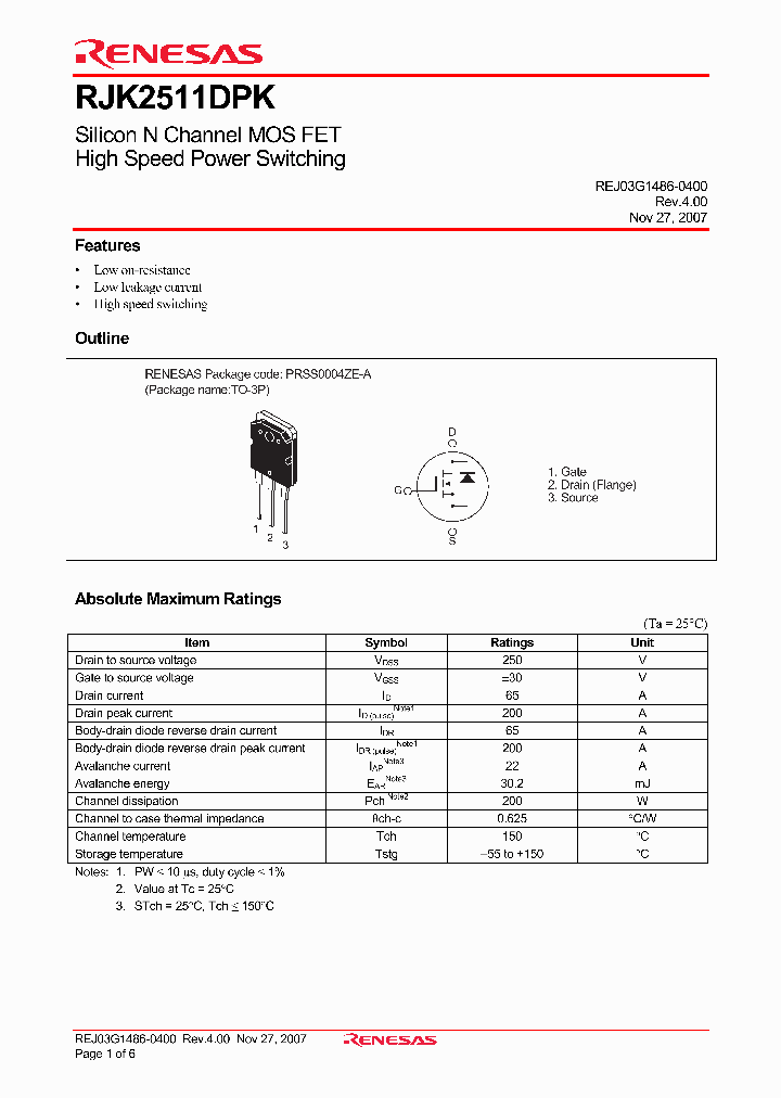 RJK2511DPK_4596556.PDF Datasheet