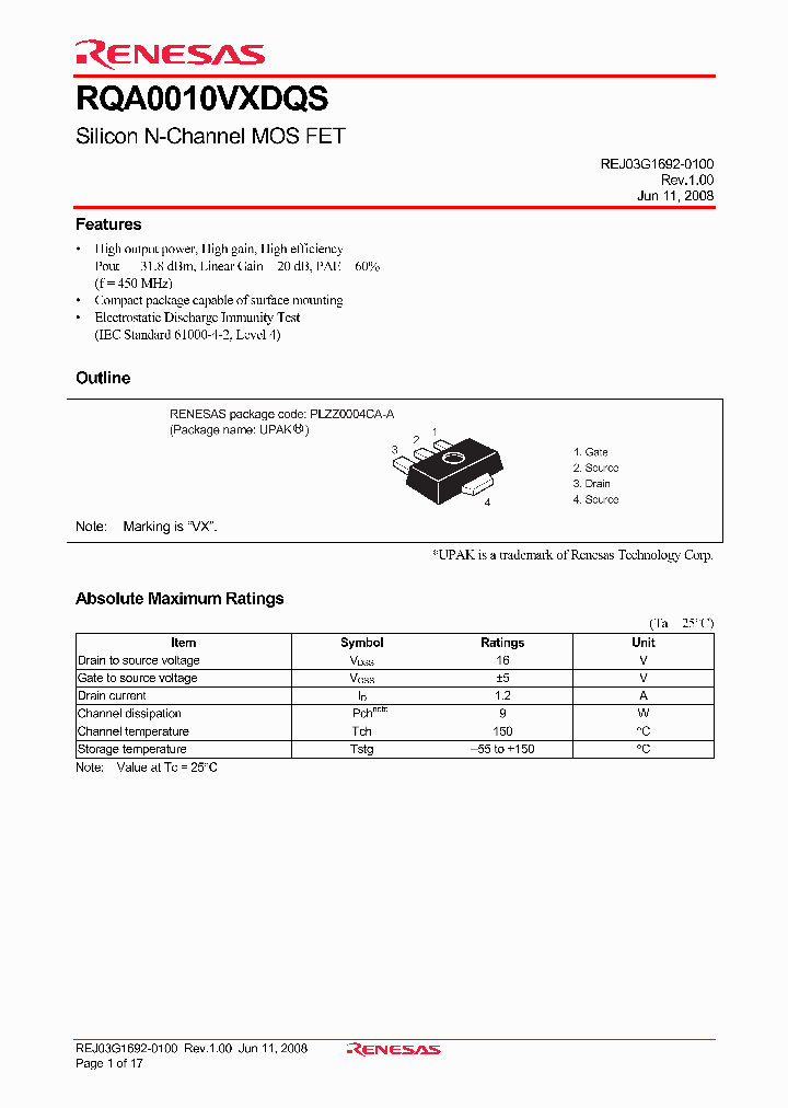 RQA0010VXDQS_4439387.PDF Datasheet
