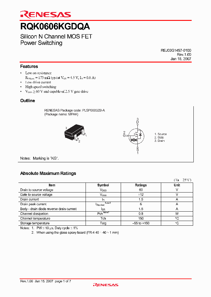 RQK0606KGDQA_4235749.PDF Datasheet