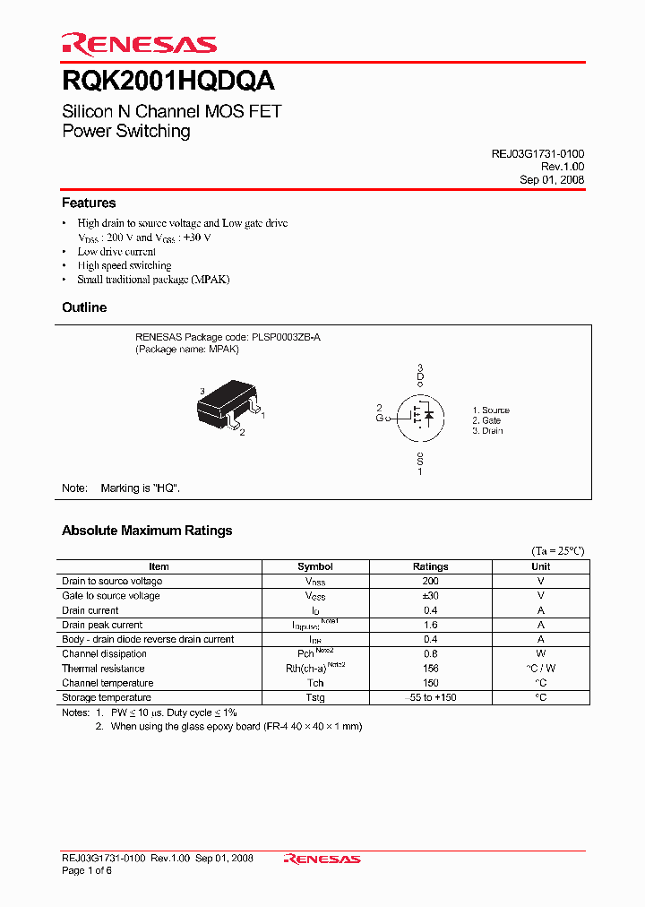 RQK2001HQDQA_4252949.PDF Datasheet