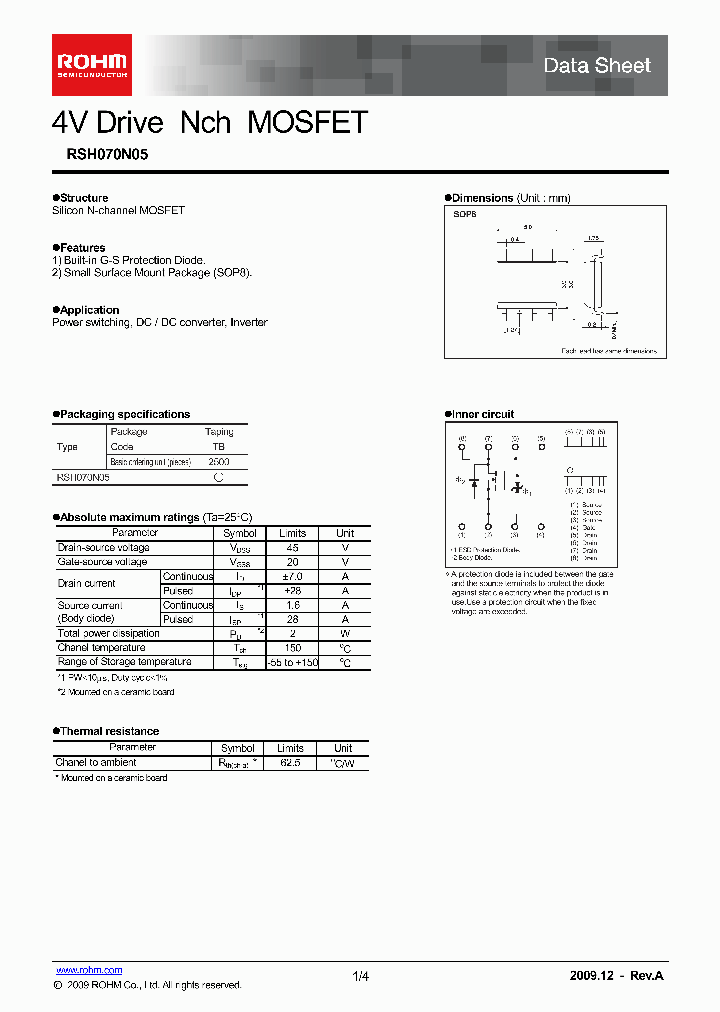 RSH070N05_4692774.PDF Datasheet