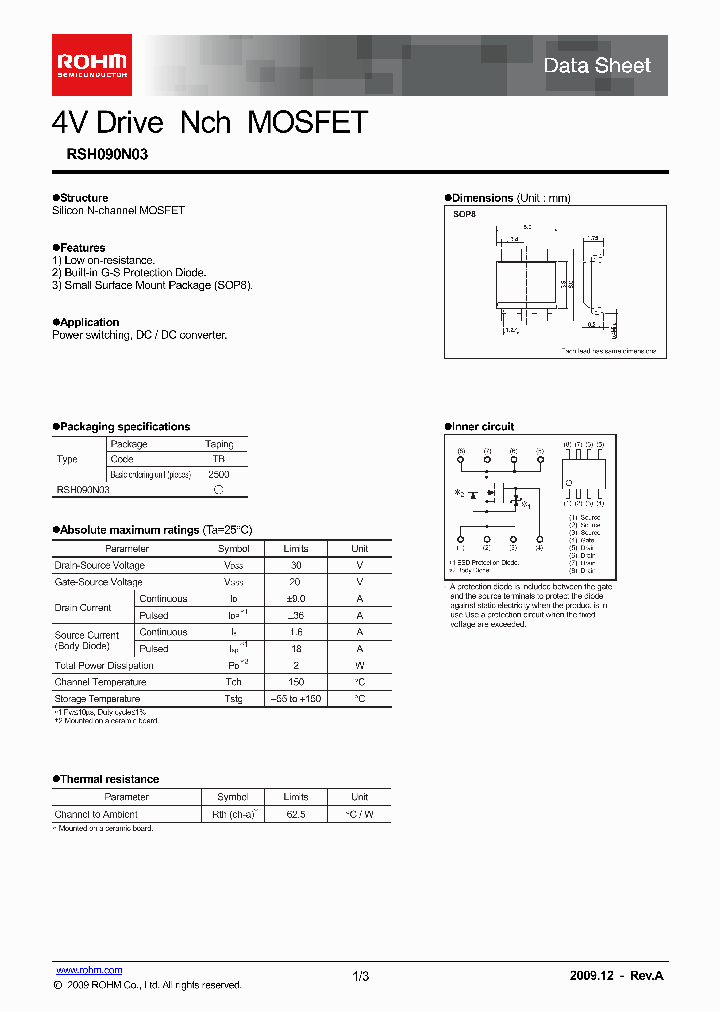 RSH090N03_4583659.PDF Datasheet