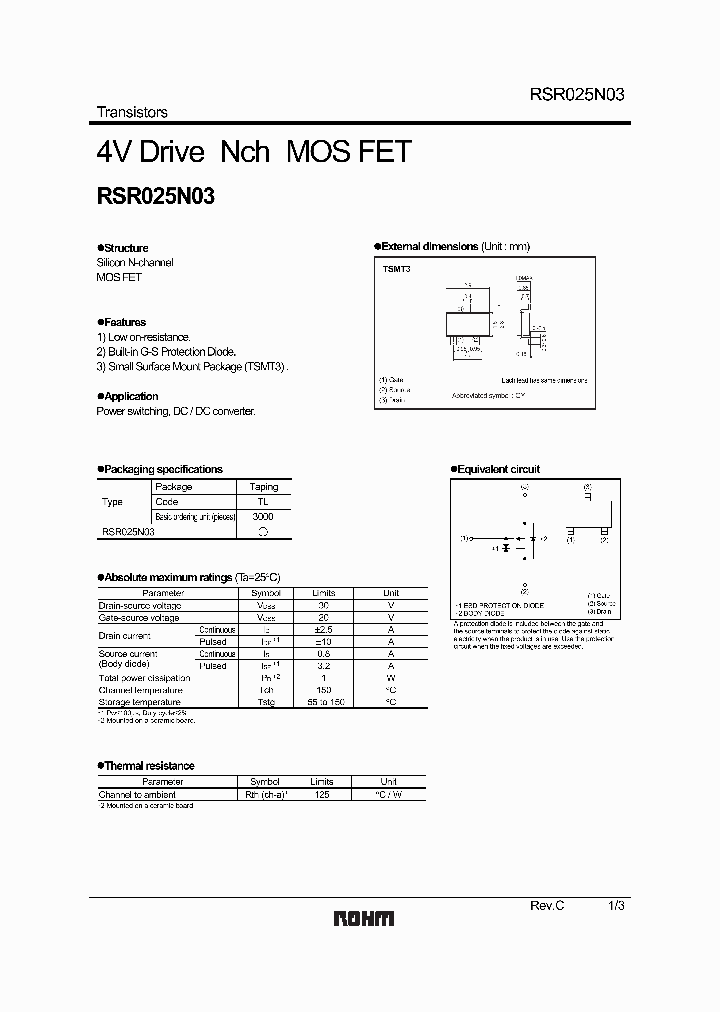 RSR025N03_4743646.PDF Datasheet